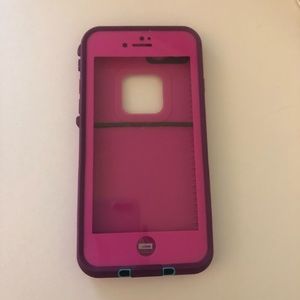 Pink LifeProof iPhone 7 phone case
